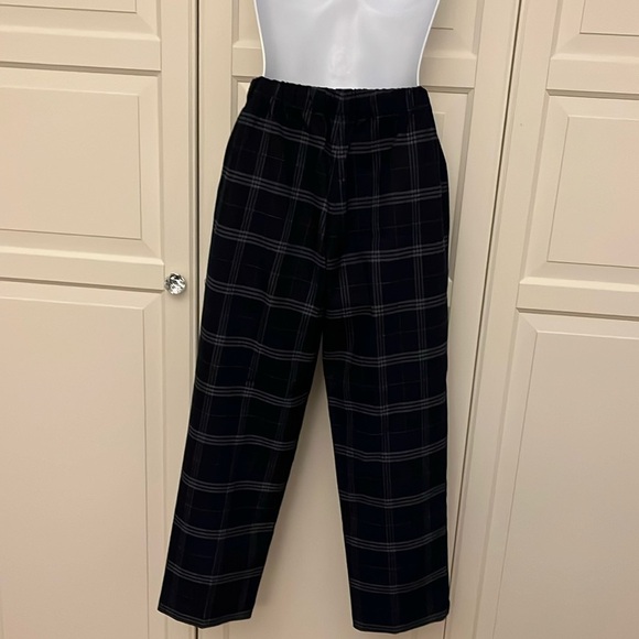 Aritzia Group by Babaton Jimmy Pants,  navy blue Fine Grid Plaid, extra small. - Picture 7 of 13